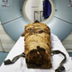 The mummified body of Nesyamun during CT scanning.